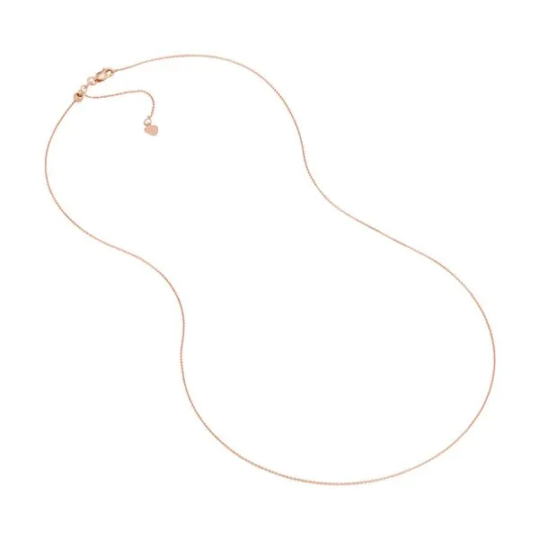Sterling Silver Rose 0.9 mm Adjustable Cable Chain 22 Image 3 Franzetti Jewelers Austin, TX
