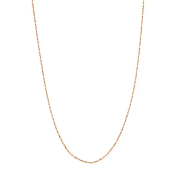 Sterling Silver Rose 0.9 mm Adjustable Cable Chain 22 Franzetti Jewelers Austin, TX