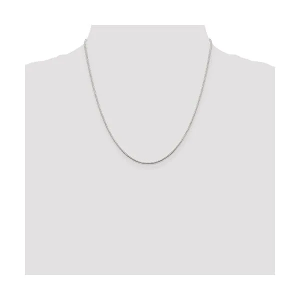 Sterling Silver 0.9 mm 8 Sided D-C Mirror Box Chain 20