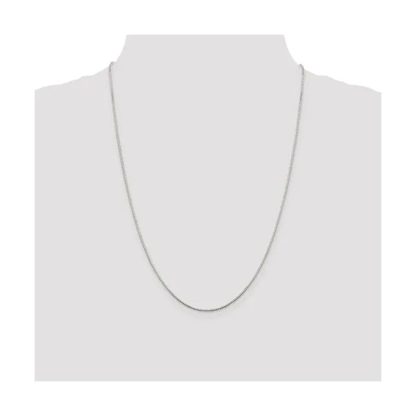 Sterling Silver 0.9 mm 8 Sided D-C Mirror Box Chain 24
