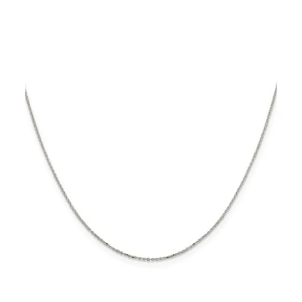 Sterling Silver 1 mm 8 Sided D-C Cable Chain 20