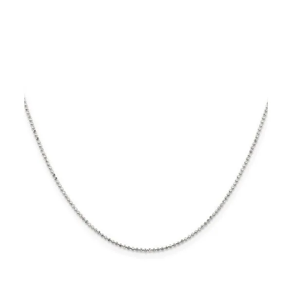 Sterling Silver 1.05 mm Square Fancy Beaded Chain 16