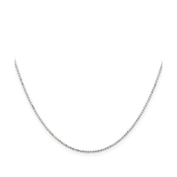 Sterling Silver 1.05 mm Square Fancy Beaded Chain 16