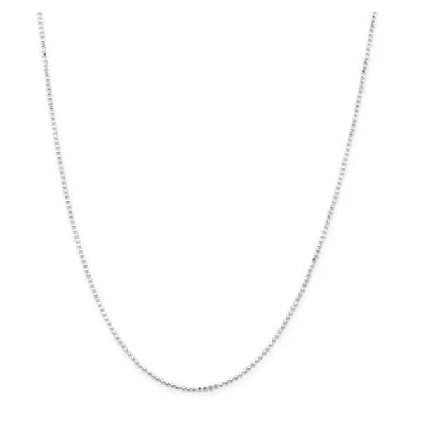 Sterling Silver 1.15 mm Square Fancy Beaded Chain 16