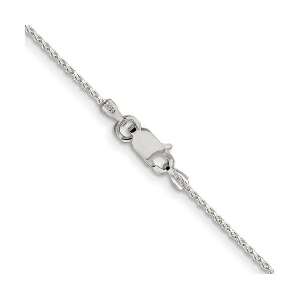 Sterling Silver 1.25 mm Diamond-cut Round Spiga Chain 20