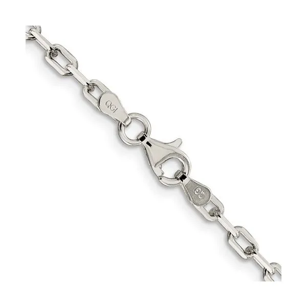 Sterling Silver 2.75 mm Elongated Open Link Chain 18