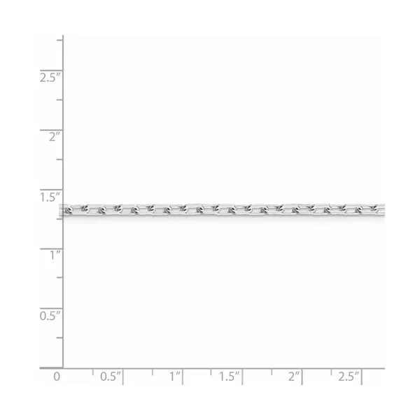 Sterling Silver 2.75 mm Elongated Open Link Chain 18