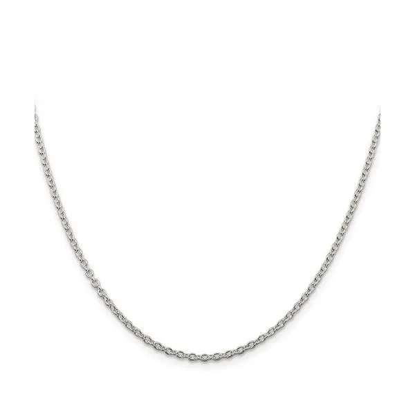 Sterling Silver 2.25 mm Cable Link Chain 20