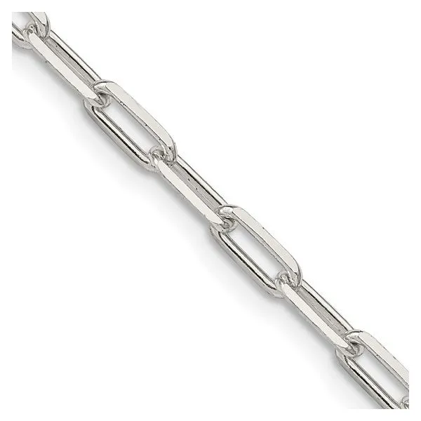 Sterling Silver 3.25 mm Elongated Open Link Chain 18