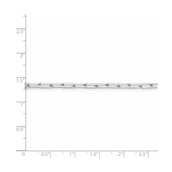 Sterling Silver 3.25 mm Elongated Open Link Chain 18