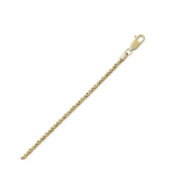 14/20 Gold Filled 2.1 mm Reverse Twisted Rope Chain Necklace 18