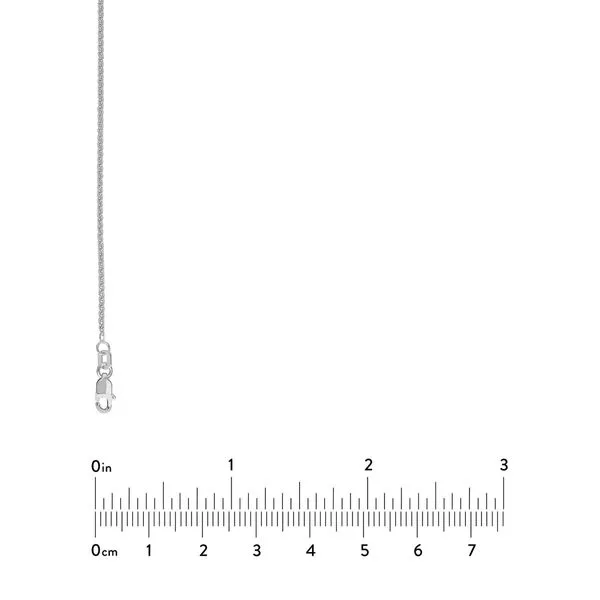 Sterling Silver 1.25 mm Round Wheat Chain 16