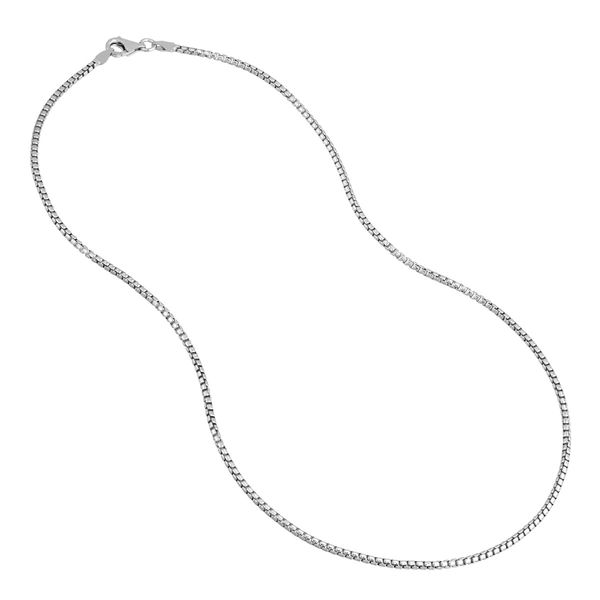 Sterling Silver 2.1 mm Round Box Chain 18