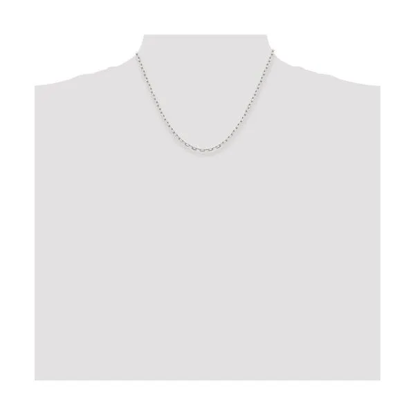 Sterling Silver 2.75 mm Elongated Open Link Chain 18