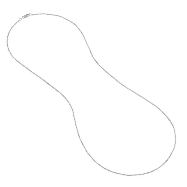 Sterling Silver 1.25 mm Round Wheat Chain 18