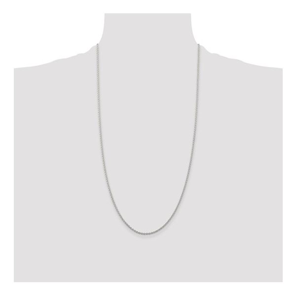 Sterling Silver 1.95 mm Cable Link Chain 28