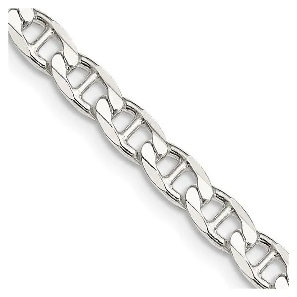 Sterling Silver 4.65 mm Flat Anchor Curb Chain 20