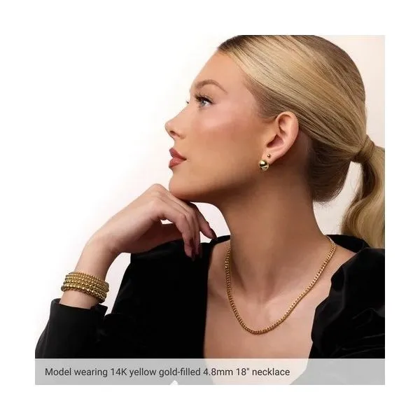 14K Yellow Gold-Filled 4.8 mm Curb Chain 18