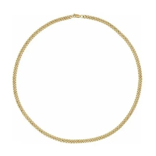 14K Yellow Gold-Filled 4.8 mm Curb Chain 18