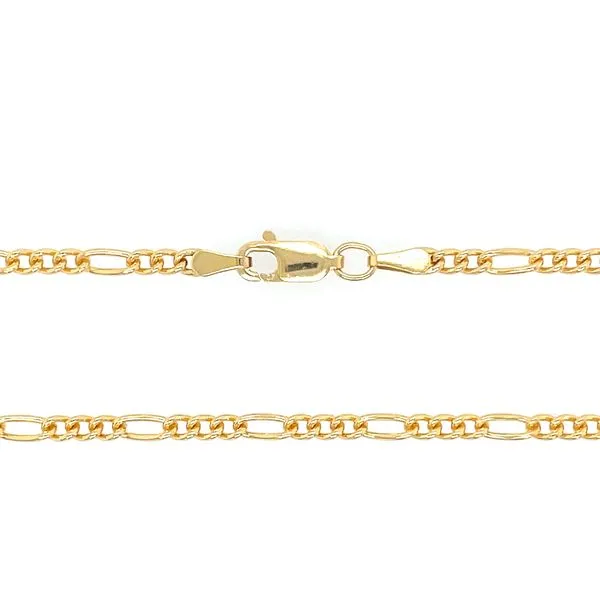 14K Yellow Gold-Filled 2.5 mm Figaro 18