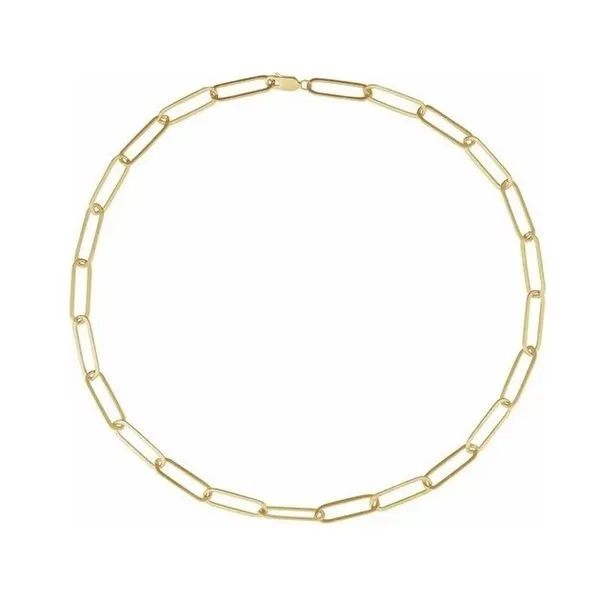 14K Yellow Gold-Filled 6.2 mm Paperclip-Style Chain 18