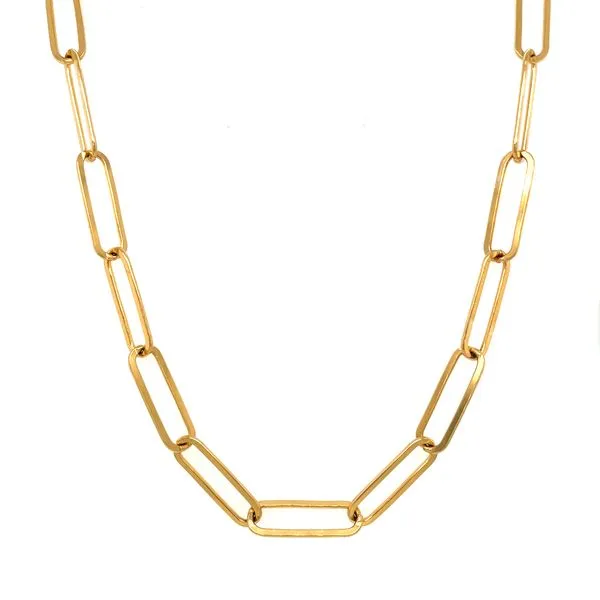 14K Yellow Gold-Filled 6.2 mm Paperclip-Style Chain 20