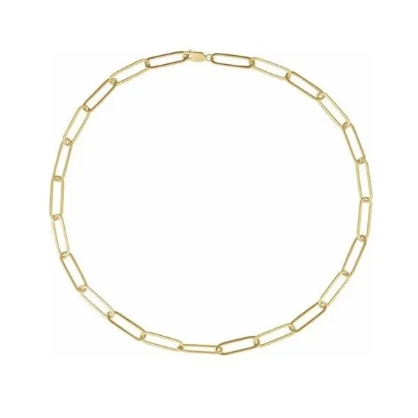 14K Yellow Gold-Filled 6.2 mm Paperclip-Style Chain 20