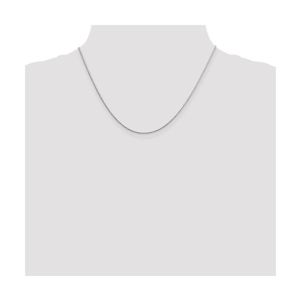 Sterling Silver 1.25 mm Diamond-cut Round Spiga Chain 18