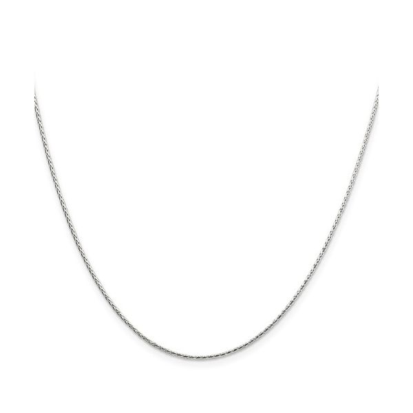 Sterling Silver 1.25 mm Diamond-cut Round Spiga Chain 18