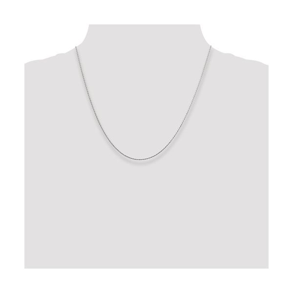 Sterling Silver 1.25 mm Diamond-cut Round Spiga Chain 20