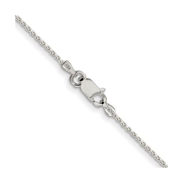 Sterling Silver 1.25 mm Diamond-cut Round Spiga Chain 20