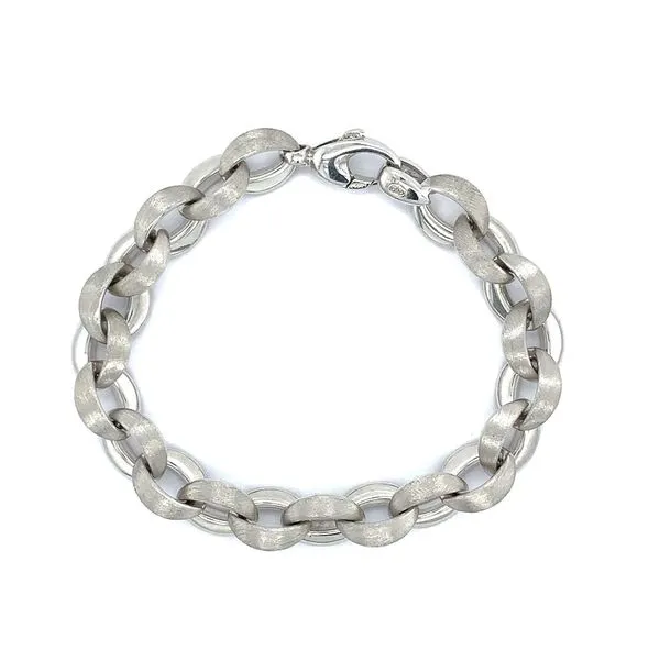 Sterling Silver Fancy Cable Bracelet 7.5