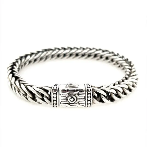 SS 8 mm Rectangular Wheat Bali Bracelet 8