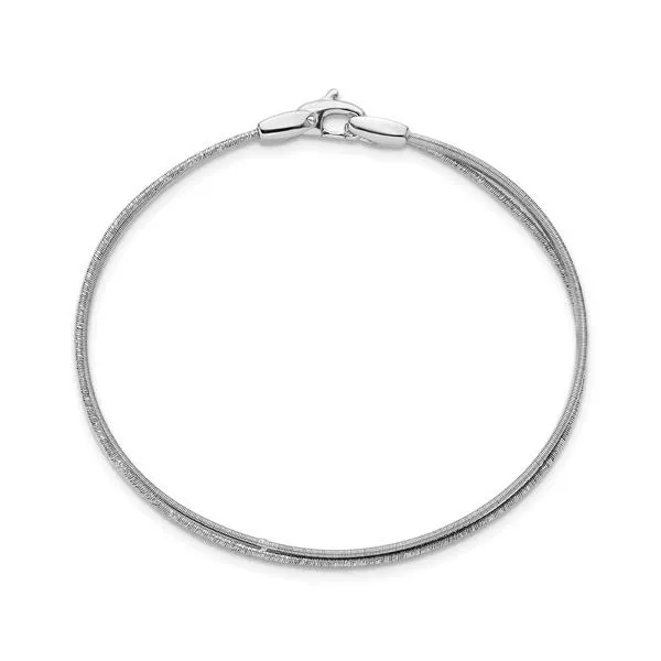 Sterling Silver Textured & Polished Bracelet 7