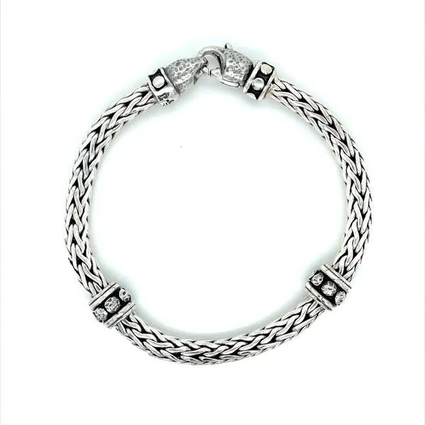 Sterling Silver 5.9 mm Woven Bracelet 8.5