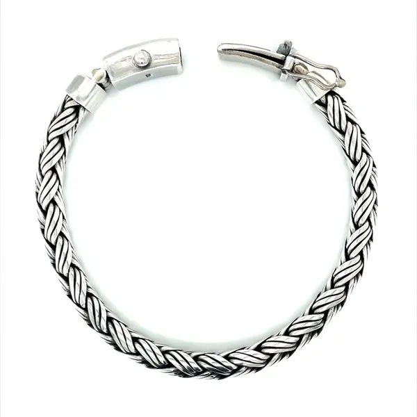 SS 9 mm Domed Triple Wheat Bali Bracelet 8.25