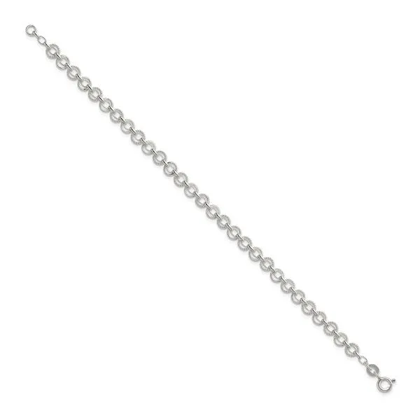 Sterling Silver 5 mm Fancy Bracelet 7.25