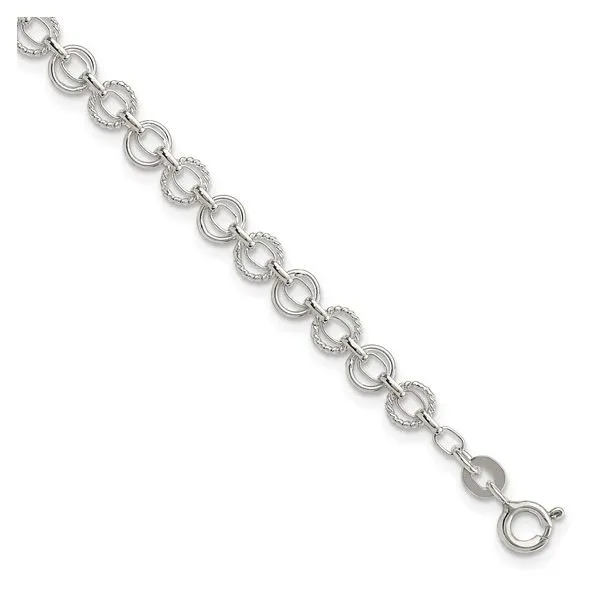 Sterling Silver 5 mm Fancy Bracelet 7.25