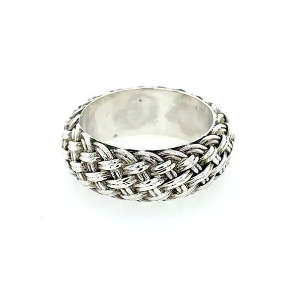 Estate: SS Basket Weave Design Ring Franzetti Jewelers Austin, TX