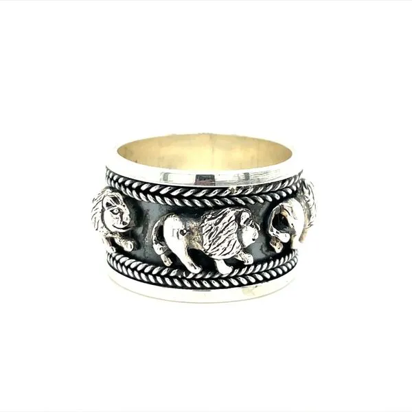 SS 15 MM Wide Lion Design Ring Franzetti Jewelers Austin, TX