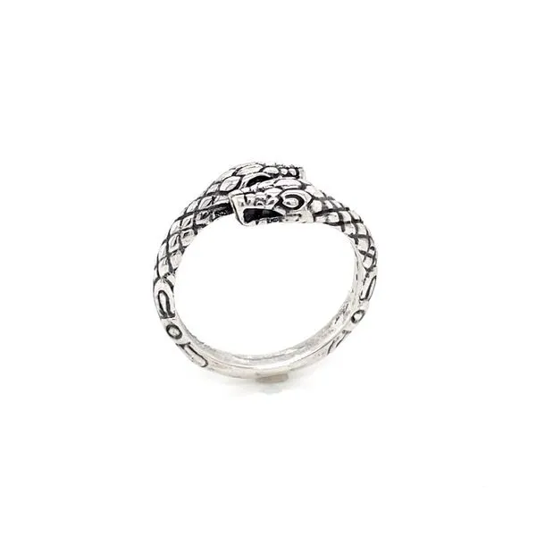 Sterling Silver Double Snake Head Bypass Ring Image 4 Franzetti Jewelers Austin, TX