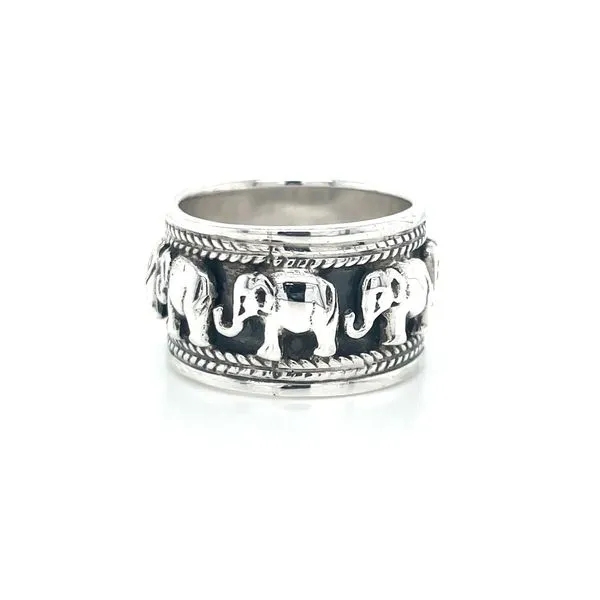 SS 13 MM Wide Elephant Design Ring Franzetti Jewelers Austin, TX