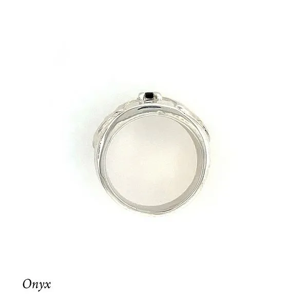 SS Large Onyx Austin Bat Ring Image 5 Franzetti Jewelers Austin, TX