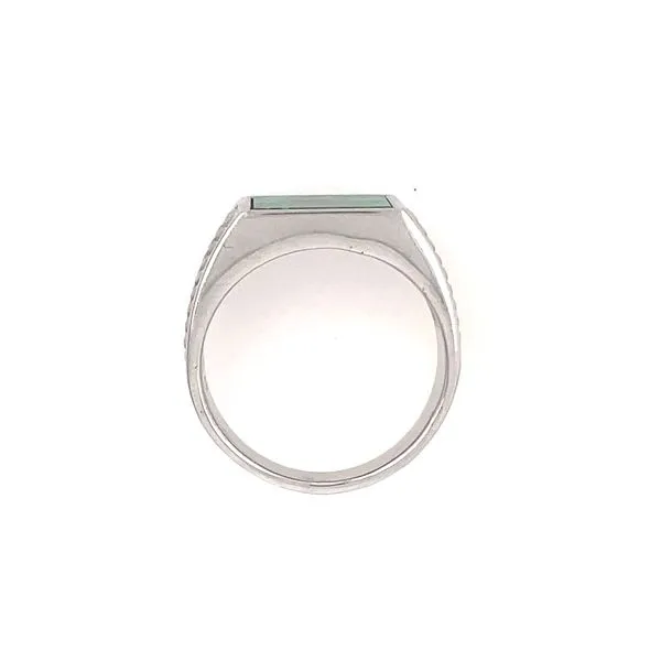 SS Inlay Malachite Ring 11.0 X 9.3 mm Inlay Image 4 Franzetti Jewelers Austin, TX