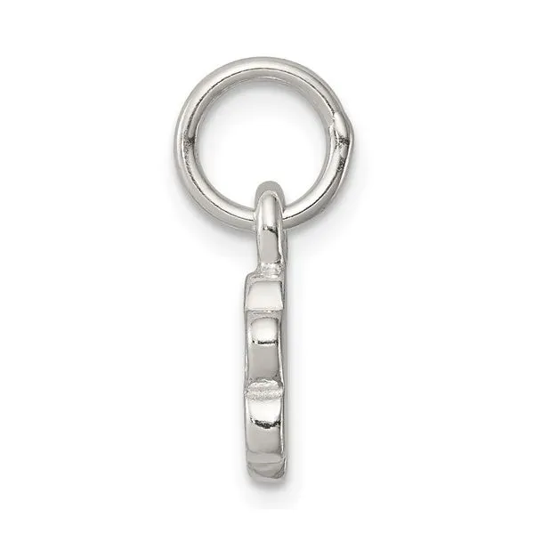 Sterling Silver Polished and Textured Paw Print Charm Image 2 Franzetti Jewelers Austin, TX