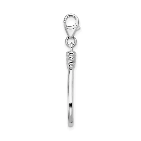 Sterling Silver Tennis Racquet Charm Image 3 Franzetti Jewelers Austin, TX