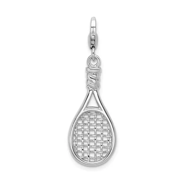 Sterling Silver Tennis Racquet Charm Franzetti Jewelers Austin, TX