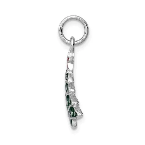 Sterling Silver Enamel Christmas Tree Charm Image 3 Franzetti Jewelers Austin, TX