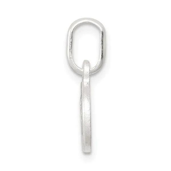 Sterling Silver Rhodium Plated Satin Angel Charm Image 3 Franzetti Jewelers Austin, TX