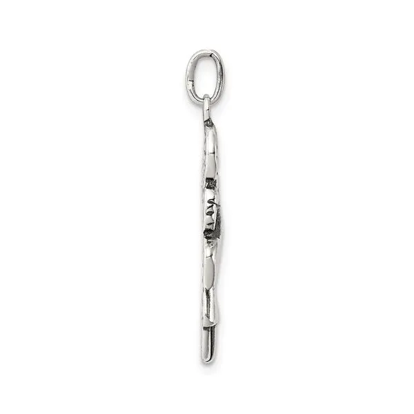 Sterling Silver Antiqued Cheerleader Charm Image 3 Franzetti Jewelers Austin, TX